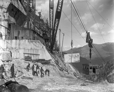 Yule Quarry - Crane and Power House Facilities of the Yule Marble Co., near the Head of Yule Creek, South of Marble, Colorado, c.1910 by George Lytle Beam